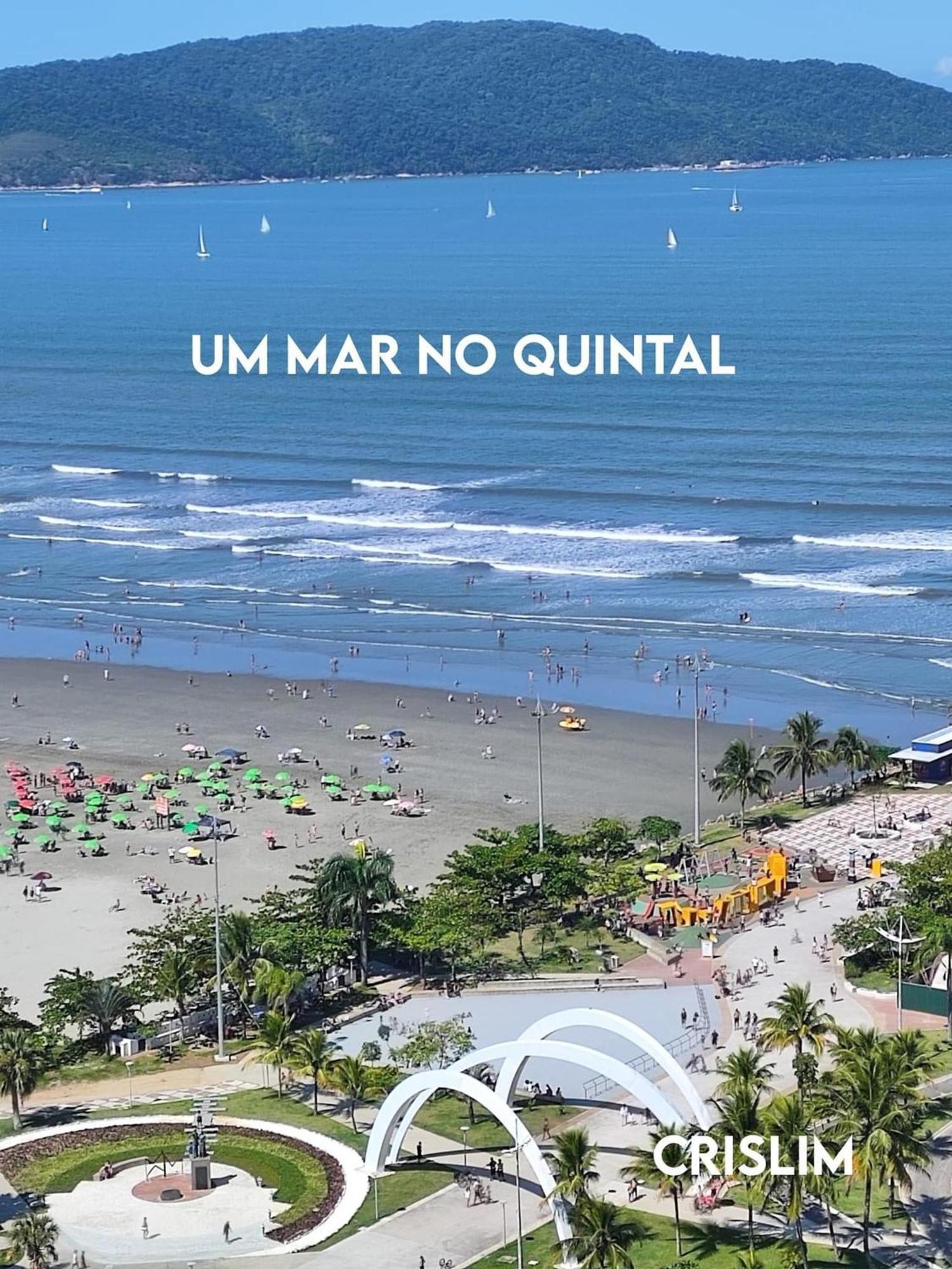 Apartamento Pe Na Areia Melhor Vista Mar De Santos Eksteriør bilde